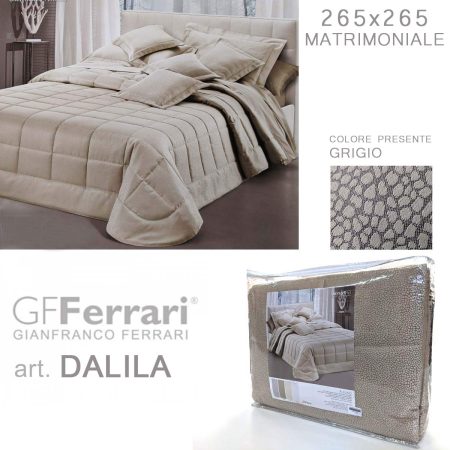 Trapuntino mezza stagione matrimoniale art. DALILA GF Ferrari grigio - immagine 2