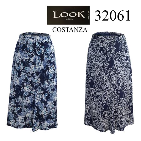 Gonna a teli  maglina Costanza 32061 Look fantasia fiori <i><span style="color: red;">ESAURITO</span></i>