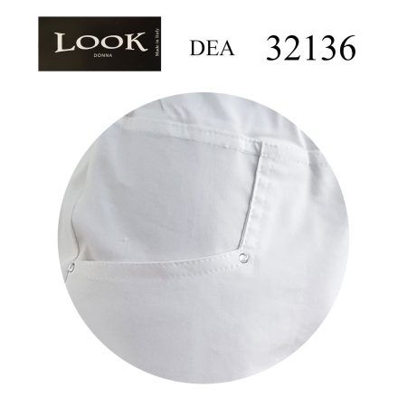 Gonna tubino jeans tasche  Dea 32136 Look bianco - immagine 2