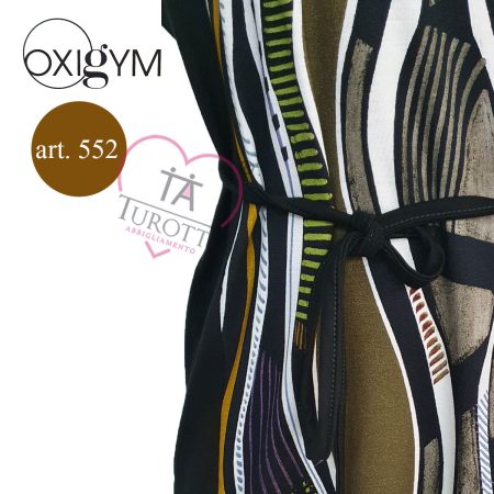 Abito  mezza manica Oxigym art 552  con laccio in vita <i><span style="color: red;">ESAURITO</span></i> - immagine 2