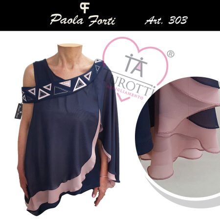 Completo Donna  Casacca Pantalone Paola Forti art 303 colore blu - immagine 2