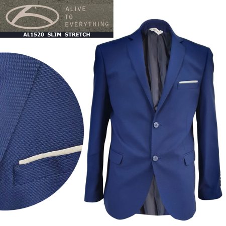 Abito uomo giacca pantalone con gilet  Alive to Everything art AL1520 Slim Stretch var blu intenso Articolo <i><span style="color: red;">ESAURITO</span></i> - immagine 2