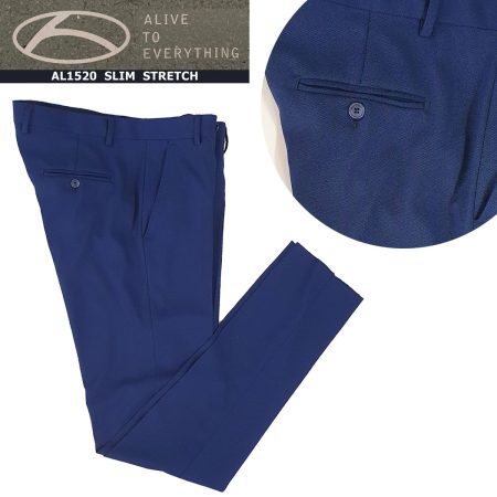 Abito uomo giacca pantalone con gilet  Alive to Everything art AL1520 Slim Stretch var blu intenso Articolo <i><span style="color: red;">ESAURITO</span></i> - immagine 4