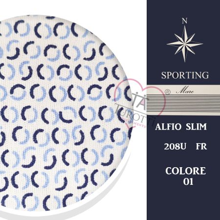 Camicia Uomo Alfio Slim  casual  manica lunga  208U FR colore 01 bianco Sporting Mare - immagine 2