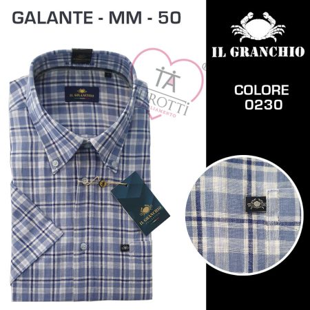 Il Granchio Camicia Uomo Galante-MM-50  mezza manica  colore 0230