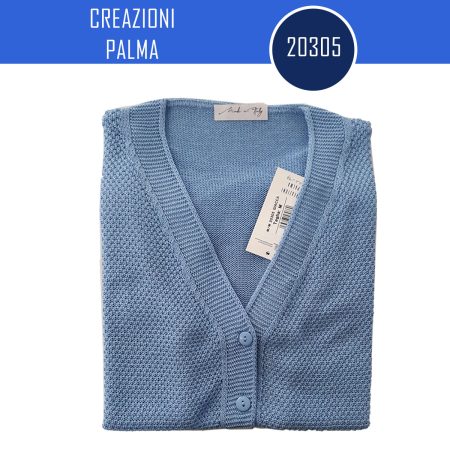 Cardigan mezza manica signora bottoni  scollo a v  art 20305 Creazioni Palma - immagine 2