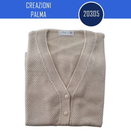 Cardigan mezza manica signora bottoni  scollo a v  art 20305 Creazioni Palma - immagine 3
