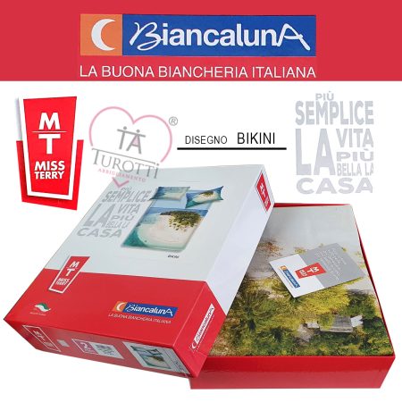 Completo lenzuolo Miss Terry Biancaluna matrimoniale disegno Bikini - immagine 2