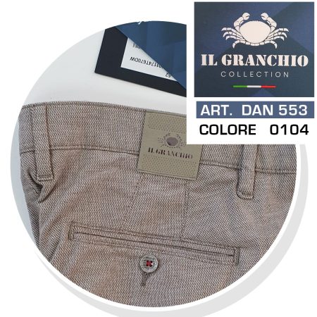 Il Granchio pantalone  Dan553  modello classico colore beige cod 0104 <i><span style="color: red;">ESAURITO</span></i> - immagine 2