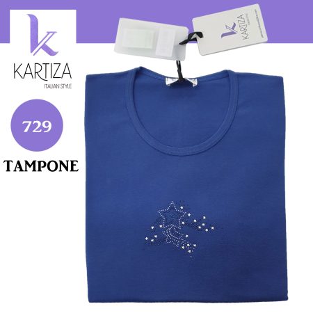 Maglia donna mezza manica Kartiza art 729 con strass - immagine 6