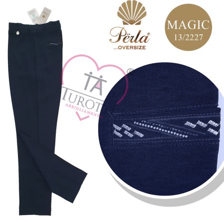 Pantalone donna classico Perla Oversize fucsia Magic 13 2227 - immagine 3