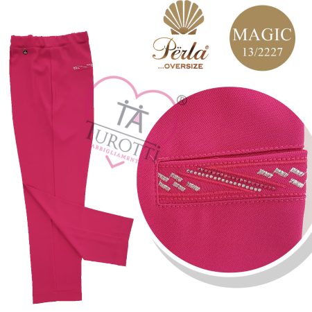 Pantalone donna classico Perla Oversize fucsia Magic 13 2227