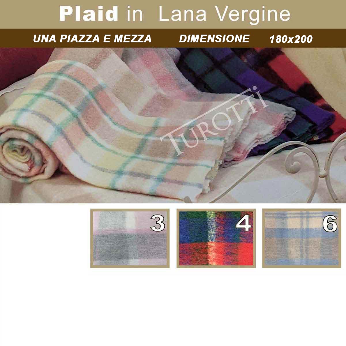 Plaid da una piazza e mezza fantasia scozzese