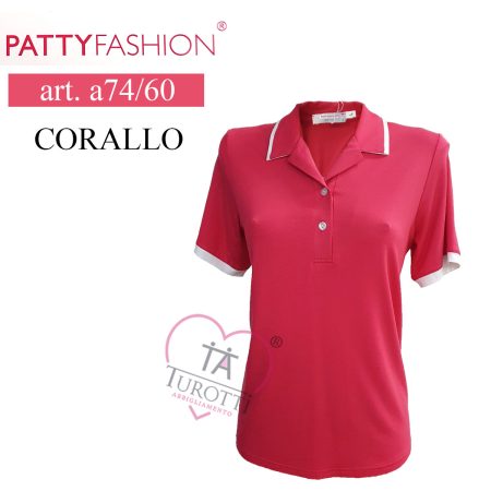 Polo donna mezza manica 2 bottoni art a7460  Patty Fashion - immagine 3