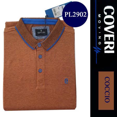 Coveri Moving Polo uomo mezza manica  cotone  art PL2902 colori assortiti - immagine 4