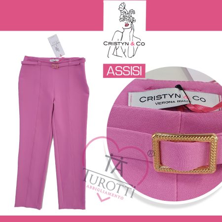 Tailleur giacca pantalone  Cristyn&Co Assisi  colore rosa shocking rticolo <i><span style="color: red;">ESAURITO</span></i> - immagine 3