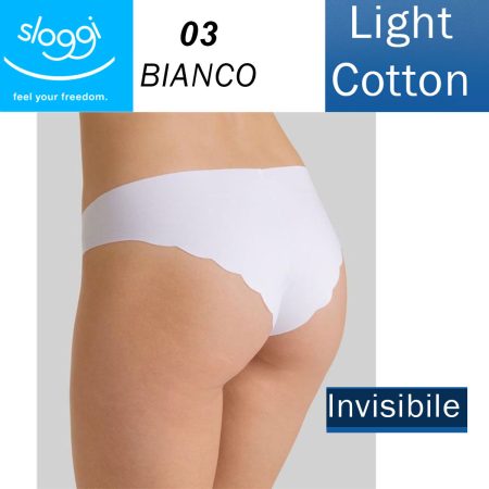 Tanga Light Cotton Sloggi colore 03 bianco invisibile - immagine 2