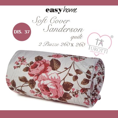Trapuntino matrimoniale Sanderson  Quilt  Soft cover  Easy Home  disegno 37 <i><span style="color: red;">ESAURITO</span></i> - immagine 2