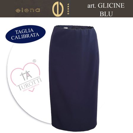 Gonna  tubino leggera Elena  art Glicine blu - immagine 3