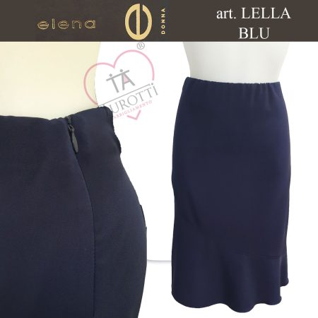 Gonna  svasata leggera Elena  art Lella blu - immagine 2