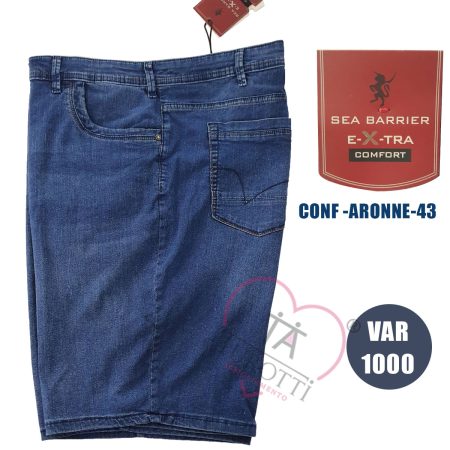 Bermuda uomo Sea Barrier  Extra Comfort art Aronne 43  colore 1000  blue jeans - immagine 2