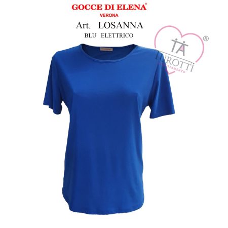 Completo maglia cappa  pantalone donna  art Losanna blu elettrico Gocce di Elena - immagine 3