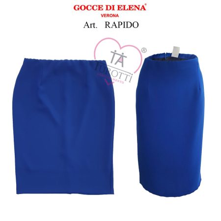 Completo maglia giacca gonna donna  art Rapido  Gocce di Elena bluette - immagine 4
