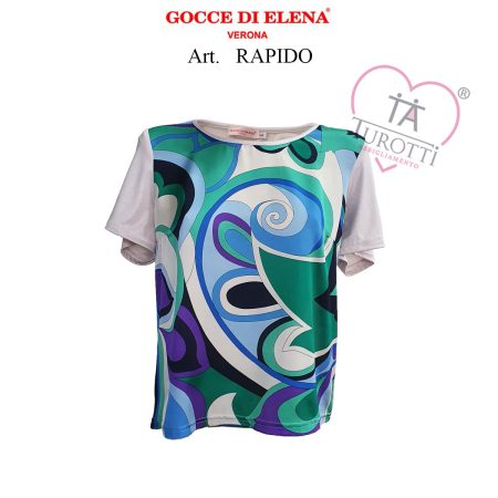 Completo maglia giacca gonna donna  art Rapido  Gocce di Elena bluette - immagine 2