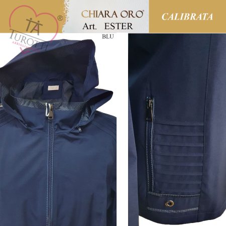Giubbino  donna  Chiara Oro art Ester  leggero con cappuccio taglia calibrata - immagine 2