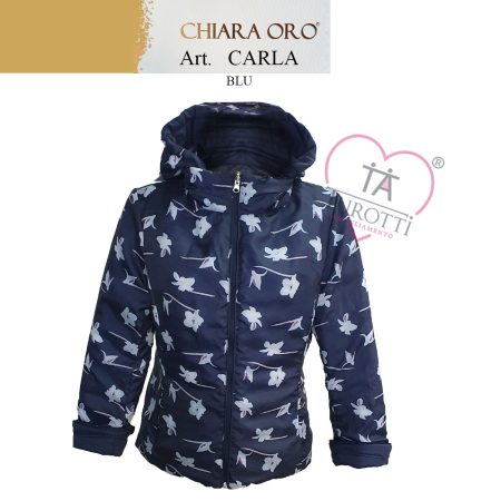 Giubbino  donna  Chiara Oro art Carla reversibile trapuntato leggero con cappuccio - immagine 2