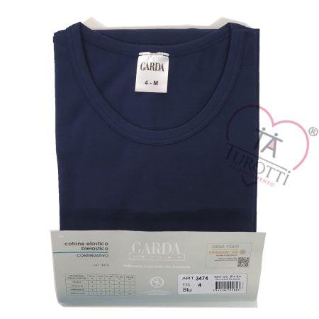 Maglia  giro basso GARDA uomo art 3474  cotone elastico bielastico continuativo 4 colori - immagine 3