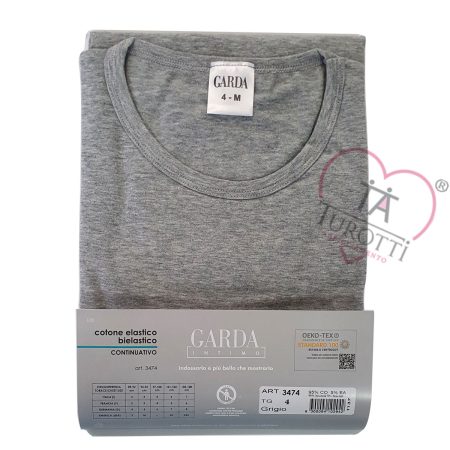 Maglia  giro basso GARDA uomo art 3474  cotone elastico bielastico continuativo 4 colori - immagine 4