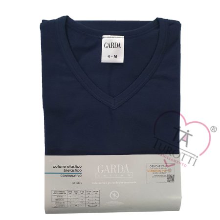 Maglia  scollo V GARDA uomo art 3475  cotone elastico bielastico continuativo 4 colori - immagine 4