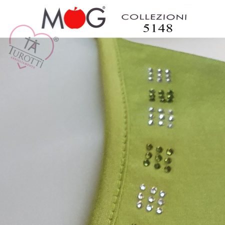 Maglia donna mezza  manica  Mog Collezioni art  5148 con strass sullo scollo - immagine 4