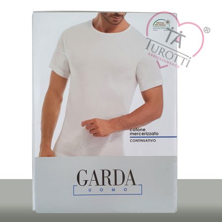 Maglia  giro GARDA uomo art 0044 cotone mercerizzato continuativo bianco - immagine 2