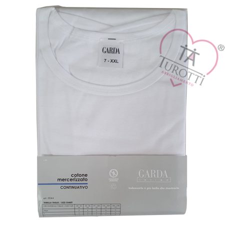 Maglia  giro GARDA uomo art 0044 cotone mercerizzato continuativo bianco - immagine 3