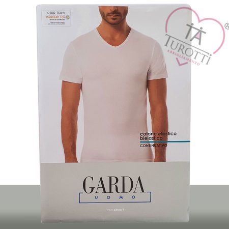Maglia  scollo V GARDA uomo art 3475  cotone elastico bielastico continuativo 4 colori - immagine 2