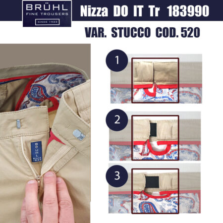 Pantalone Estivo Uomo  Bruhl 183990-188 Nizza TR colore 520 Stucco - immagine 6
