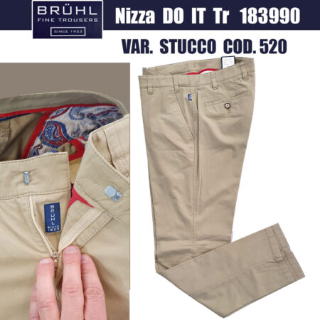 Pantalone Estivo Uomo  Bruhl 183990-188 Nizza TR colore 520 Stucco - immagine 5
