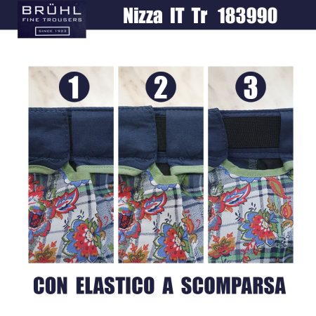 Pantalone Bruhl Estivo Uomo 183990-188 Nizza TR colore 680 marino - immagine 3