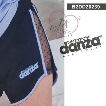 Pigiama Dimensione Danza serafino donna mezza manica pantalone corto  glicine  Art. B2DD20239 - immagine 3