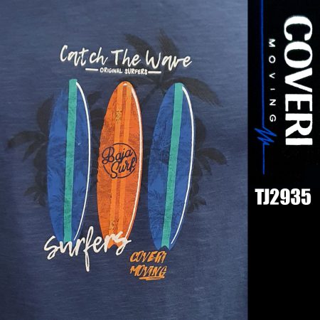 Coveri Moving T-Shirt Uomo  art TJ2935  blu jeans - immagine 4