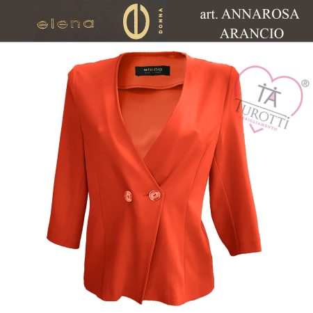 Tailleur giacca pantalone Annarosa  Elena  colore arancio - immagine 2