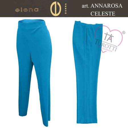 Tailleur giacca pantalone Annarosa  Elena  colore celeste - immagine 3
