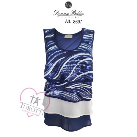 Top  spalla larga  Donna Bella art 8697  brillantini - immagine 2