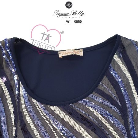 Twinset  top cappa Donna Bella 8698 blu fantasia - immagine 3
