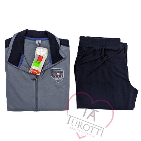 Tuta da ginnastica uomo 8E77933 grigia e blu 440H