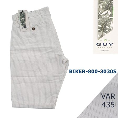 Bermuda uomo Guy Biker-800k-3030S colore bianco - immagine 2