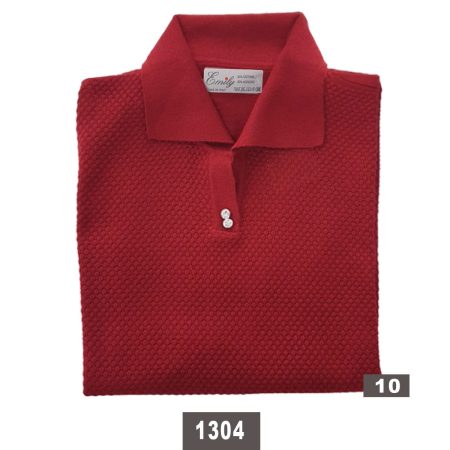 Polo da signora Emily mezza manica art 1304 50% cotone 50% acrilico var bordeaux - immagine 2