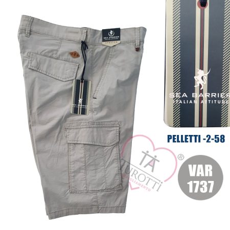 Bermuda uomo Sea Barrier Pelletti-2-58 colore grigio chiaro